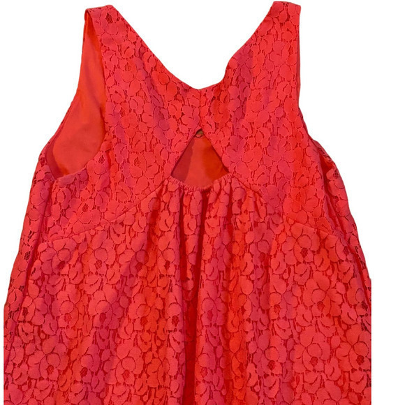 Anthropologie Dress Francesca's‎ Bird Cage Casual Coral Lace Eyelet Sundress - Picture 4 of 8